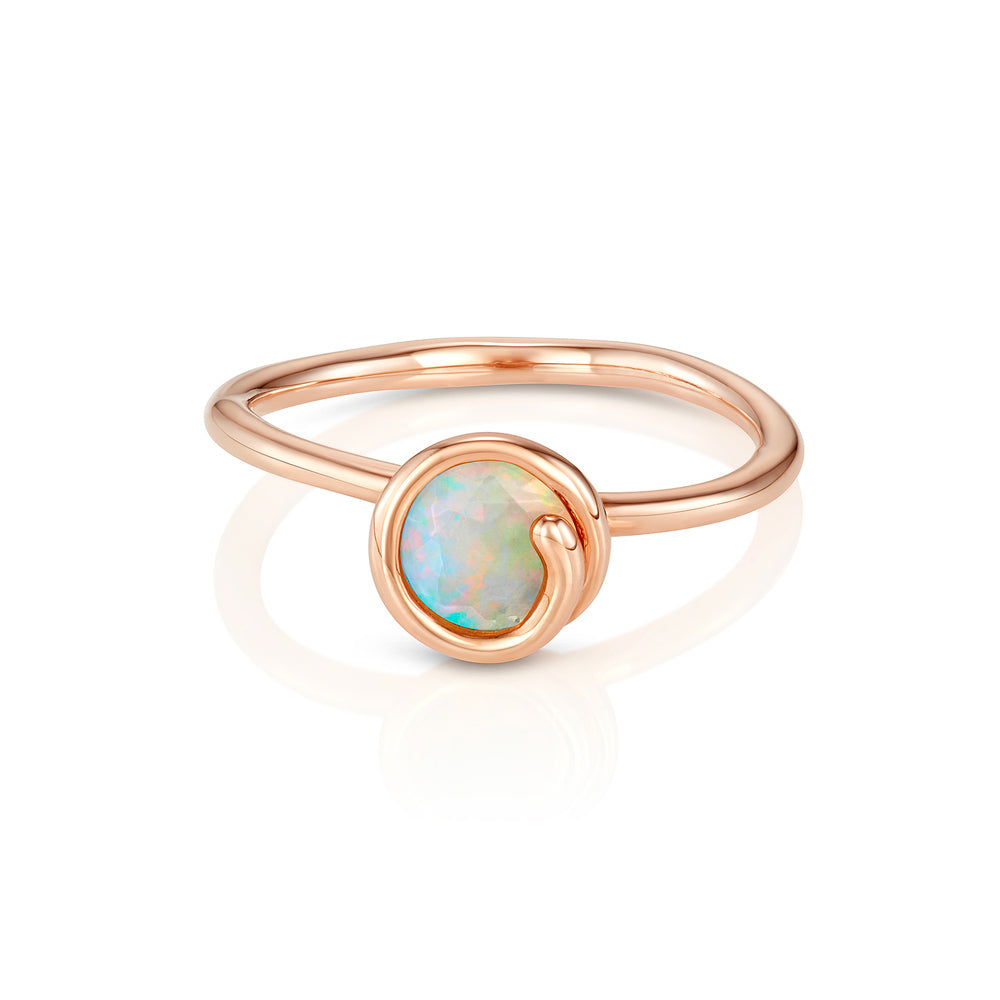 Opal Scroll Ring