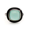 GEO BLACK FACETED RING
