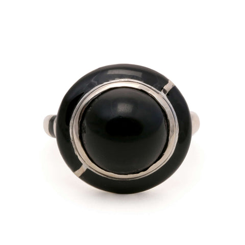 Modern Link sapphire Ring