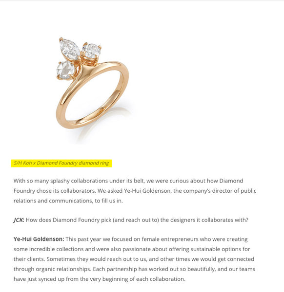 JCK Magazine - Oct'18 : Diamond Foundry X AU showroom(S/H KOH)