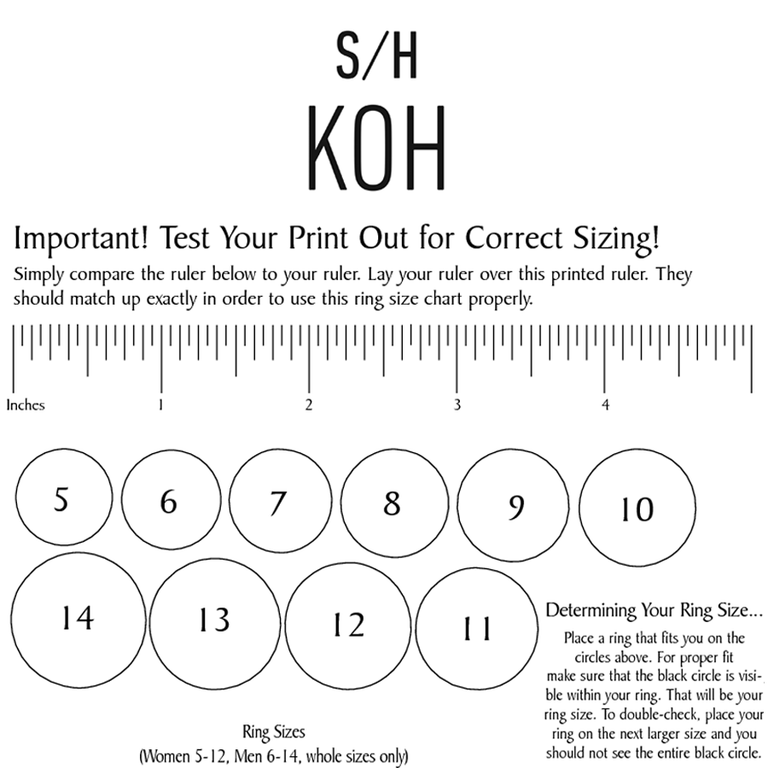 Ring Sizing Guide – S/H KOH