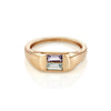 Modernist Signet Ring - Emerald, Sapphire