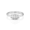 Yours only - Round Diamond and tapered Baguette Ring