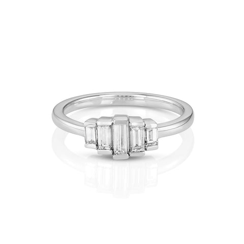 Modern Link diamond Ring