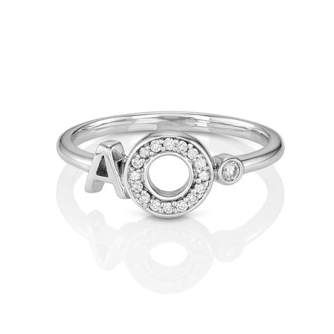 Modernist Birthstone Signet Ring - May | Emerald