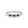 Yours only - Baguette Line Blue Sapphires Ring