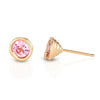 Pink Topaz Scroll Earring
