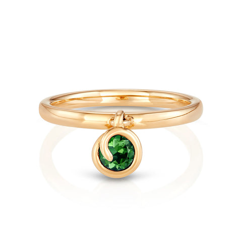 Modern Link emerald earrings
