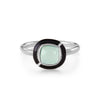Modernist Signet Ring - Emerald, Aqua, Sapphires