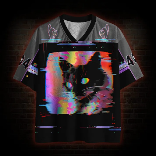 Nerdywave Streetwear Collection Inspired by vintage gaming mesh jersey Trends with nerdy mesh jersey